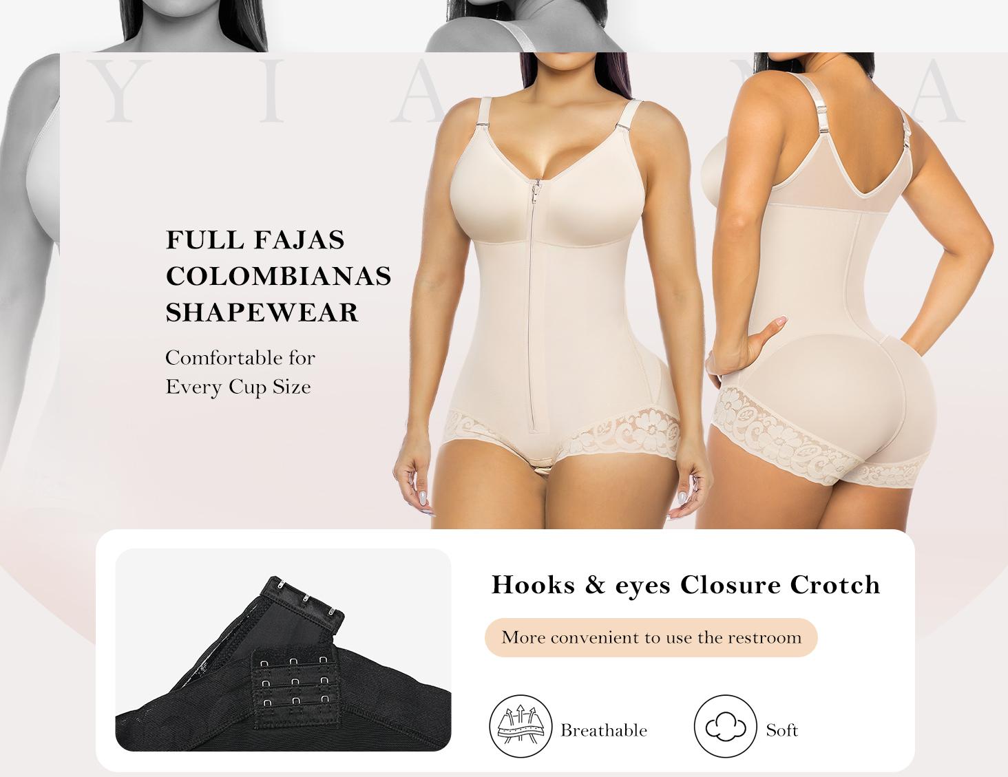 YIANNA Overbust Fajas Colombianas Shapewear for Women Tummy Control Brief Shaper Girdles Compression Garment YIANNA Overbust Fajas Colombianas Shapewear for Women Tummy Control Brief Shaper Girdles Compression Garment