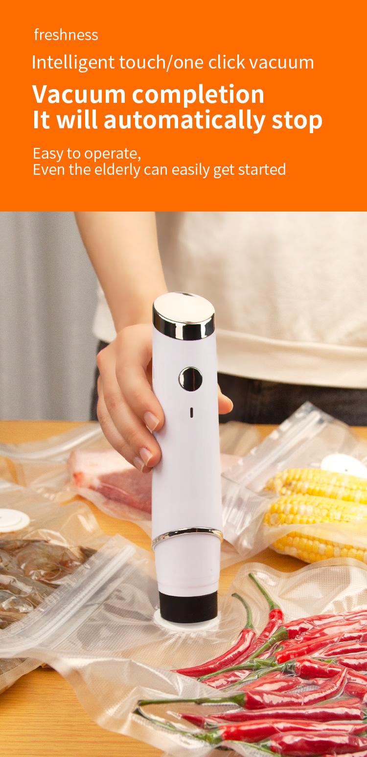 Compact Vacuum Sealer for Food (Vacuum Sealer Machine + 10 Reusable Vacuum Bags) Powerful Handheld Vacuum Sealer Machine, Seal Meal Saver, Portable Food Sealer