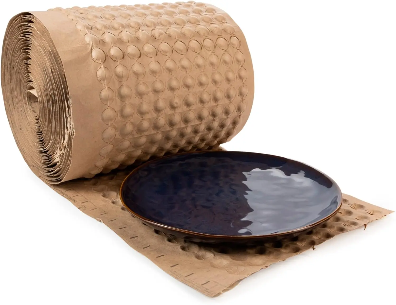 IDL Packaging 12" x 100' Paper Bubble Cushioning Wrap - Earth-Friendly Alternative to Plastic Bubbles - 3/4" Bubble Size - Packing Material for Moving, Shipping, and Storing