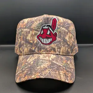 wahoo camo embroidery logo snapback
