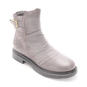 Miz Mooz Leather Buckled Ankle Boots - Tawny