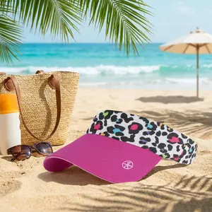 Girls Stretchy Sports Visor Foldable Athletic Sun Hat with Cooling Headband - Perfect for Tennis Golf Summer Outdoor Activities Kids Adjustable Breathable Lightweight Sun Protection Cap for Beach Running Play