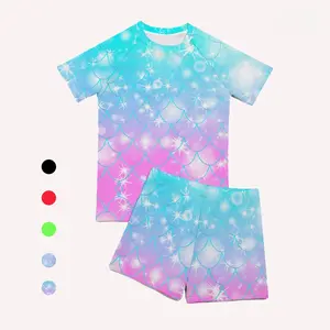 Onesie sun protection suit for boys and girls, short-sleeved swimsuit lining, swimwear with sun protection function, ages 3-10