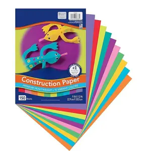 Construction Paper, 10 Vibrant Colors, 9" x 12", 150 Sheets