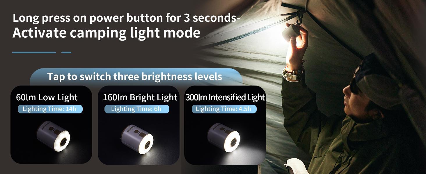 Naturehike Ultralight Mini Air Pump with Camping Light, Portable,  Type-C Rechargeable for Air Mattresses & Inflatable Toys FathersDayGift