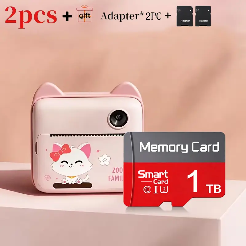 Micro TF SD Cards Specially Designed for Kids Cameras, Durable Cards for Surveillance & Dash Cameras, 2 Sets SD Card for PC Document Storage, 1TB Micro SD Card for Camera Footage, SD Memory Card & MicroSDXC Card suit mobile phones and car audio