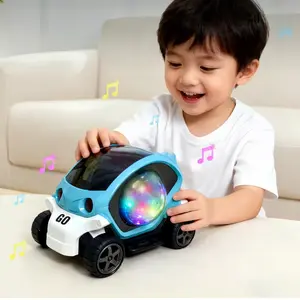 Electric Universal Driving Toy Car, Auto Rotate Design, Colorful Flashing LED Lights, Sweet Music, Ideal for Daily Play and Entertainment