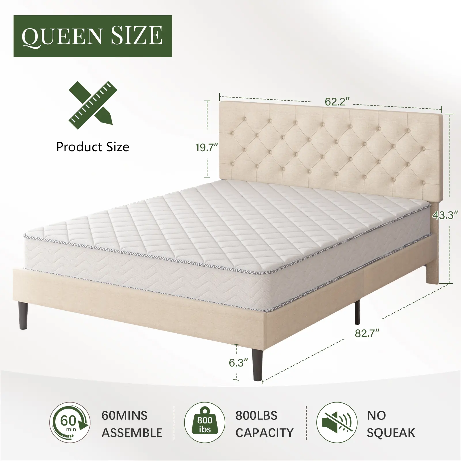 Queen Size Beige