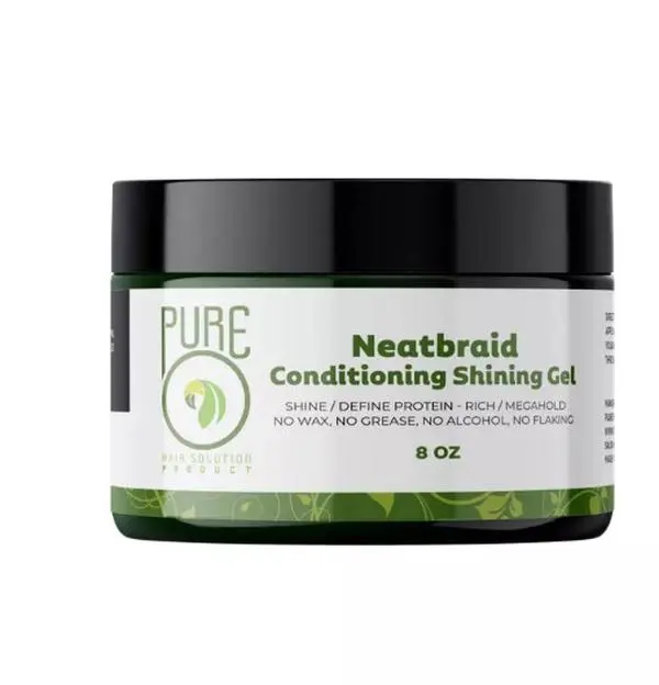 PureO Natural Neatbraid Conditioning Shining Hair Gel - 8oz