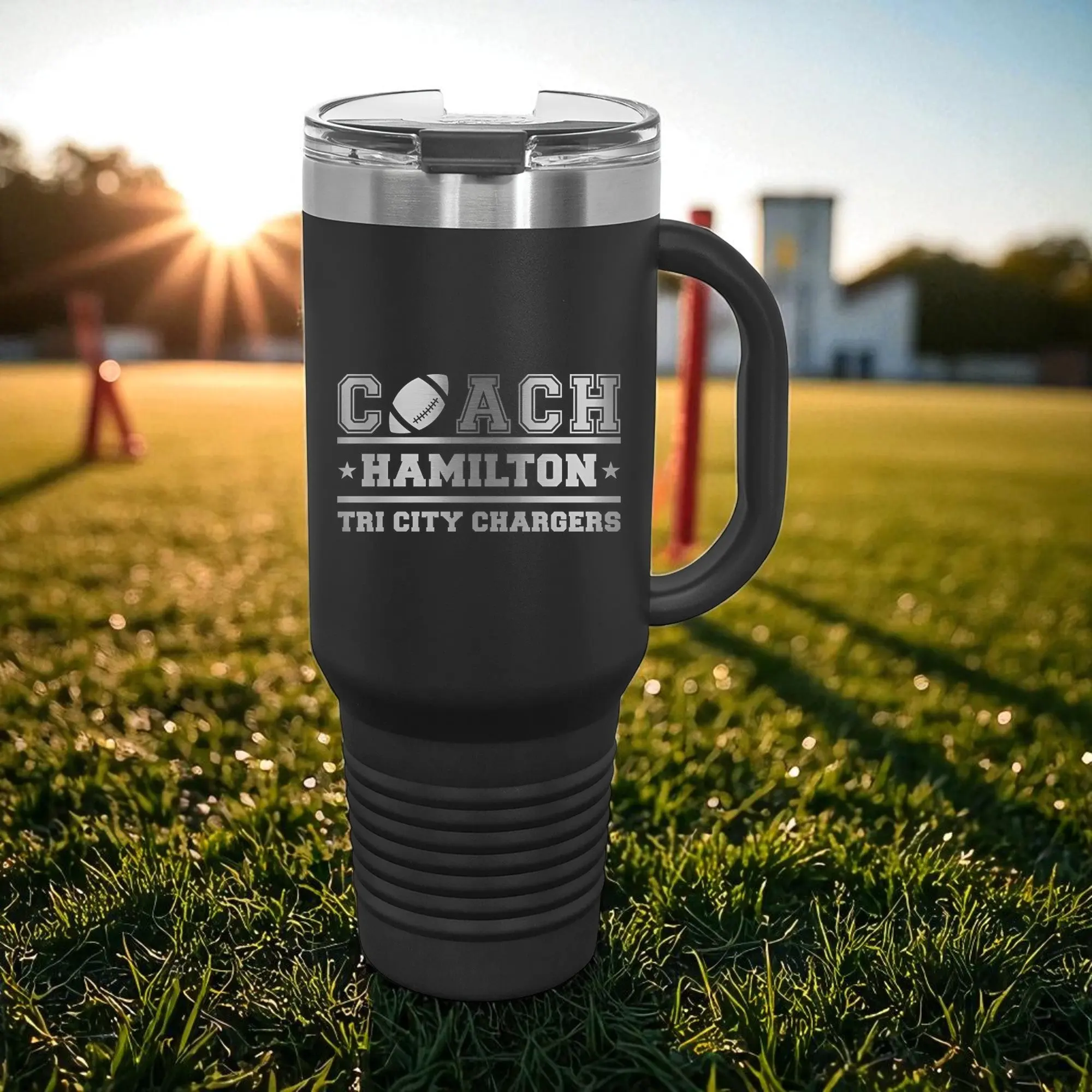 Personalized Football Coach Gift 40oz Tumbler | Custom Football Gift for Coach | End of Season Coach Gift for Awards, Banquets and more!