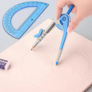 Compass and Protractor Set for Geometry, 180-Degree Protractor and Compass for Students, Math Drawing Tools