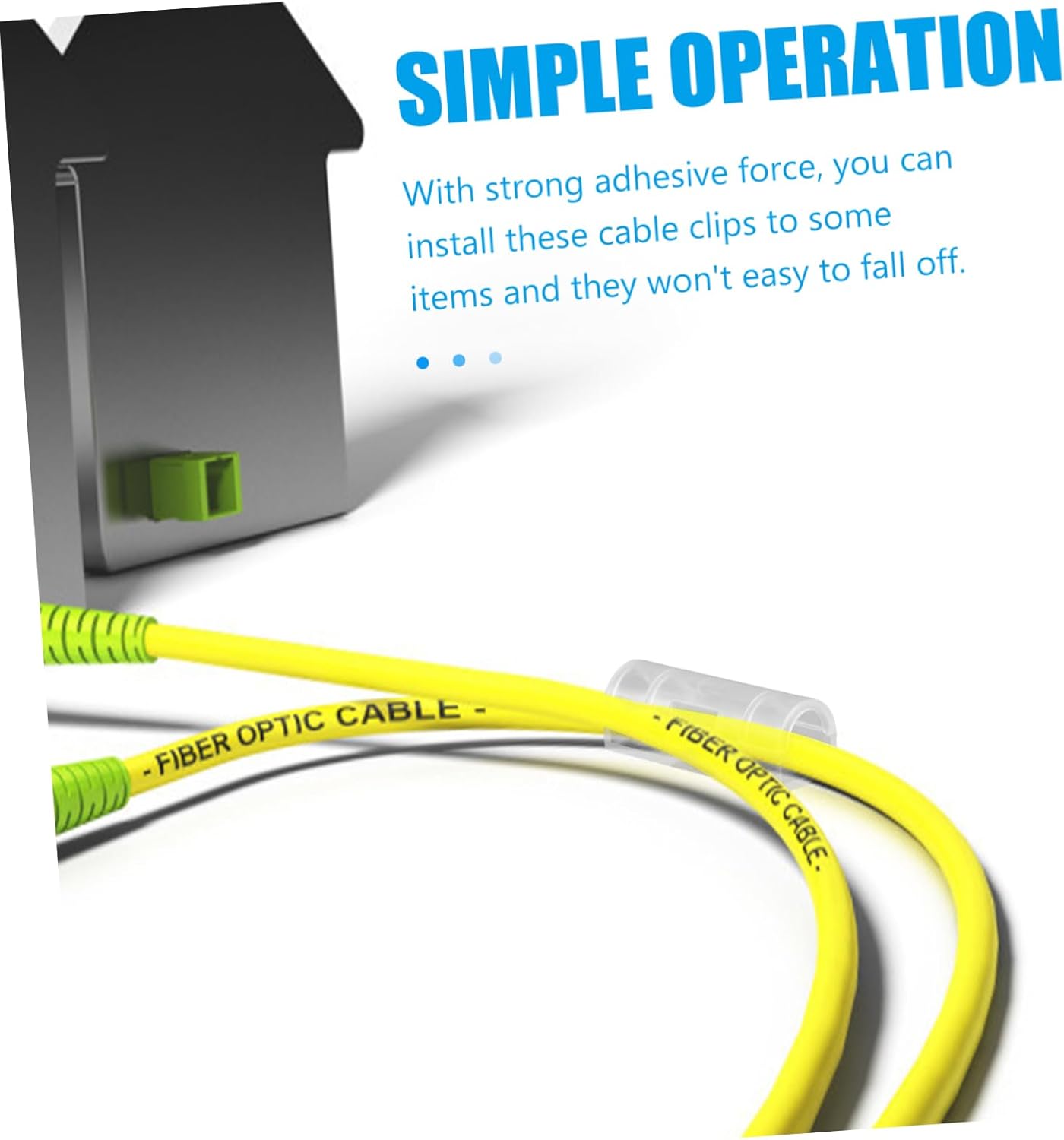 OSALADI 20 Pcs Self-Adhesive Cable Clips Wall Line Card Wire Organizer Cord Holders for Home Office Desktop Cable Management