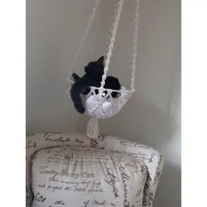 Macrame Cat Hammock, Macrame Cat Swing, Macrame Cat Bed