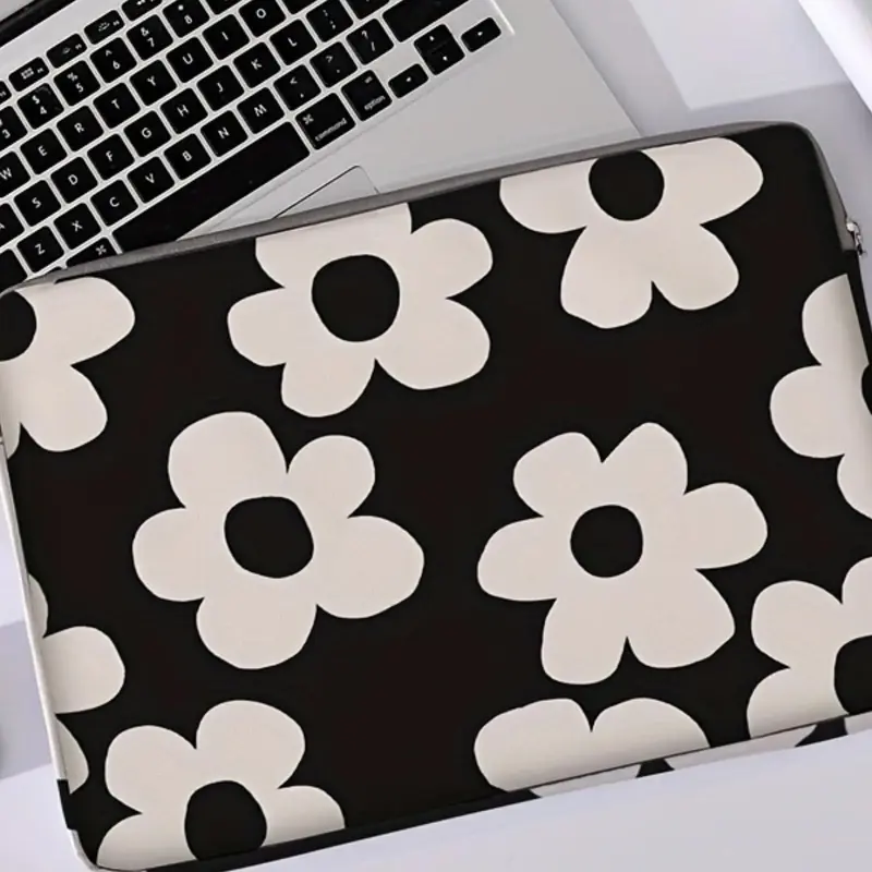 Floral Pattern Laptop Bag, Soft Laptop Cover, Laptop Zipper Storage Bag, Suitable for Laptop, Tablet Cover, Laptop Accessories, Laptop Sleeve, Computer Covers