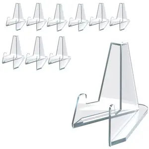 Acrylic Card Display Stand, 10pcs/set Transparent Card Display Racks, Card Storage Rack for PSA Graded Card, Trading Cards, Sports Cards, Desk Accessory, Desk Organizer, Card Holder, Office Desk Accessories, Desk Organizer Tidy, Table Organizers