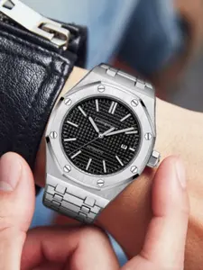 Royal Oak Series Men's Mechanical Watch, Luxury Business Casual Fashion, Automatic Movement, Stainless Steel Strap, Trendy Watch, Perfect Gift, Mechanical Wristwatches