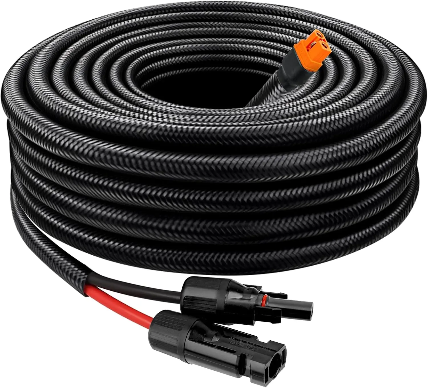 Solar to XT60i - 10AWG 30FT Solar Panel to XT60i Adapter Connector with Flame Retardant Protective Sleeving XT60i-F Extension for Portable Power Station Solar Generator