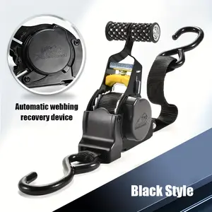 Automatic Retractable Cargo Tie Down Strap with Buckle, Ultra Durable Heavy Duty Nylon, Anti-Rust, Non-Slip, Perfect Holiday Gift
