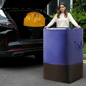 Moving Bag with Durable Handle and Secure Drawstring Closure, Large-Capacity Foldable Space-Saving Storage Tote Bag for Moving, Travel and Dormitory Use, Storage Carrying Bag