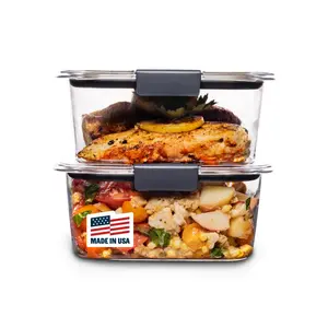 Rubbermaid Brilliance 4.7 Cup Medium Stain-Proof Food Storage Container, Set of 2