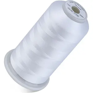 White Glow in Dark Thread 30WT for Embroidery and Sewing 2500 Yards