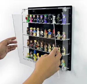 40-Figure Wall Display Case – Dustproof Minifigure Storage Frame
