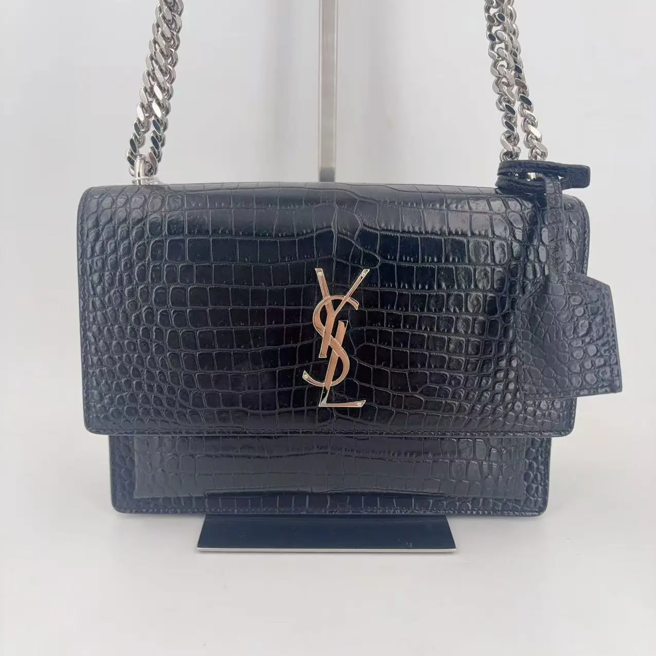 Pre-owned Yves Saint Laurent leather Crossbody Bags pre owend SAINT LAURENT Sunset Medium Shoulder Bag| YSL