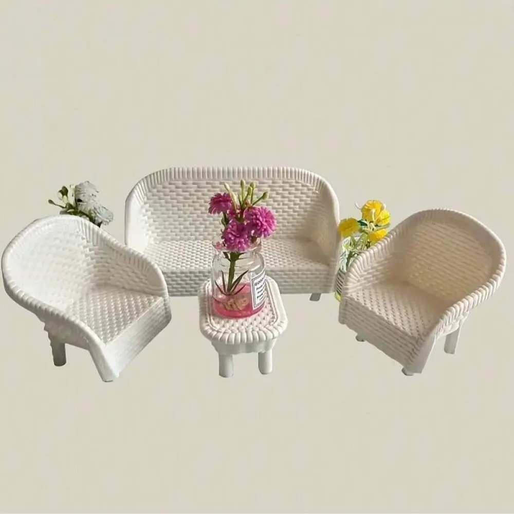 7-Piece Mini Coffee Table and Chair Decor Set, Perfect Holiday Gift, No Electricity Required, Compact Home Decor, Cute Miniatures, Decorative Home Ornament, Creative Home Decor, Decoration Items