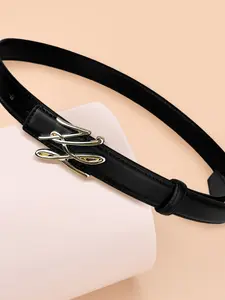 Women's Solid Color Belt, Party Fashion Waistband, Daily Clothing Decoration, Trendy Versatile Birthday Gift Belt, Casual Skirt Belt, Casual Modern Waistband, PU Buckle Belt