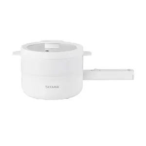 TAYAMA 1.5L Electric Multi-Cooker: Steamer, Fry Pan, Hot Pot for 1-2 People - Versatile Kitchen Appliance TAYAMA 1.5L Electric Multi-Cooker: Steamer, Fry Pan, Hot Pot for 1-2 People - Versatile Kitchen Appliance