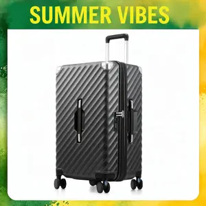 LUGGEX 24 Inch Trunk Luggage, Expandable PC Hard Shell Medium Checked Suitcase with Shock - Absorbing Wheels & TSA Lock summervibes EX-Pro