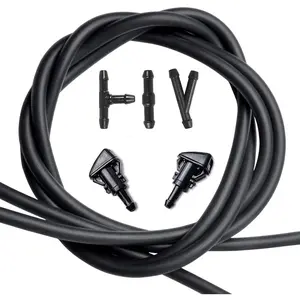 Windshield Washer Nozzles Kit, Replacement for Chrysler, Dodge, Jeep, Ram -  Washer Jet and Fluid Hose with Connector