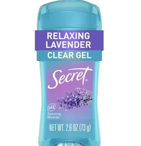 Secret Fresh Clear Gel Antiperspirant Deodorant for Women Lavender Scent 48 Hour Sweat and Odor Protection pH Balancing Minerals Goes On Clear Dries Fast 2.6 oz
