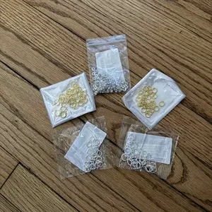 100pcs Rondelle Spacer Beads, 6/8/10Mm ABS Resin Loose Beads for Jewelry Making, DIY Bracelet Crafting Supplies