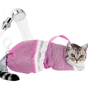 Upgraded Pet Bathing Grooming Bag, Adjustable Multi-Function Cat Bathing Bag, Nail Trimming, Anti-Catch, Essential for Dogs and Cats