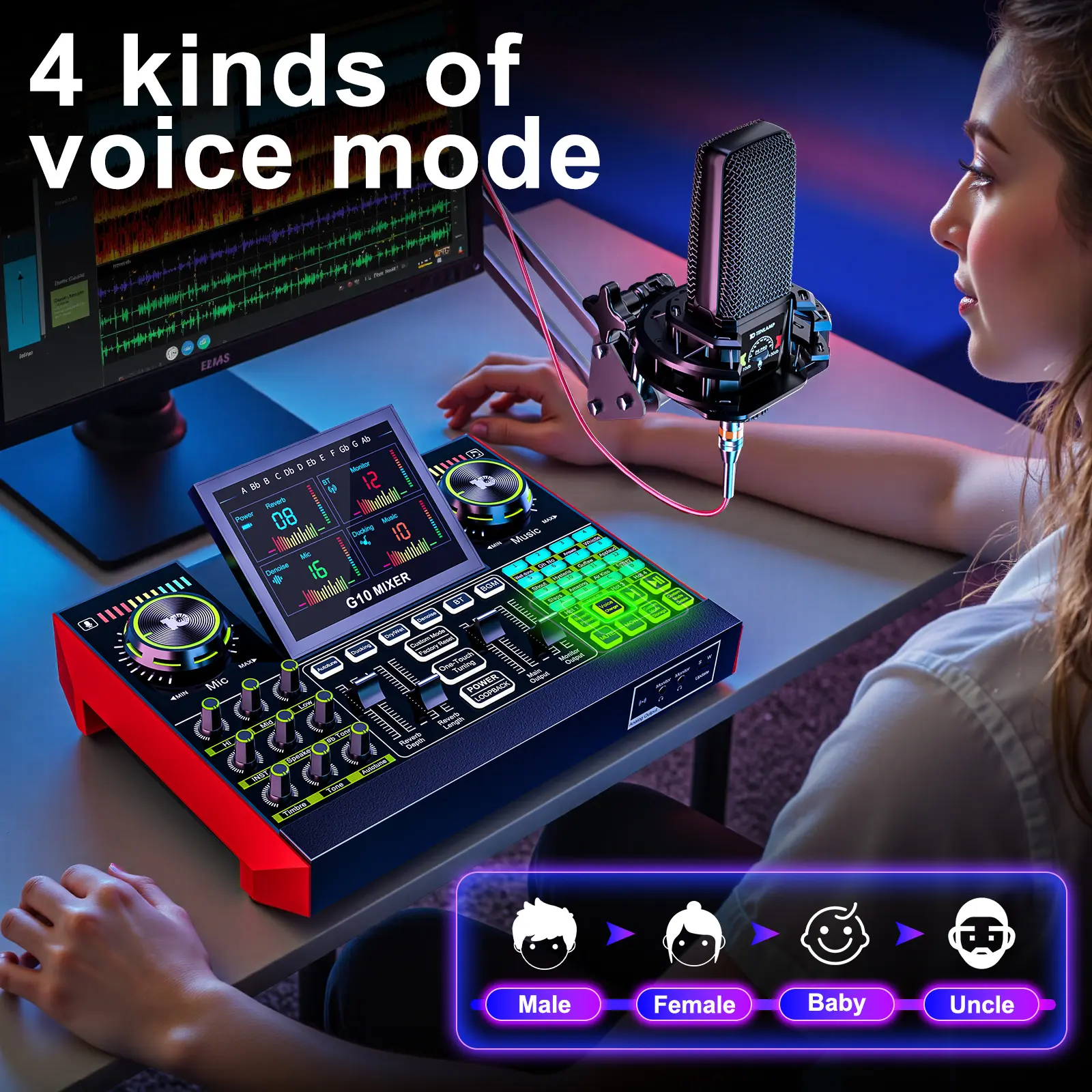 Live Stream Exclusive】Tenlamp G10-PK PRO Sound Card Kit, Custom