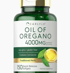 Carlyle Oregano Oil 4000mg Supplement | 150 Softgel Capsules | Contains Carvacrol | Non-GMO & Gluten Free Formula