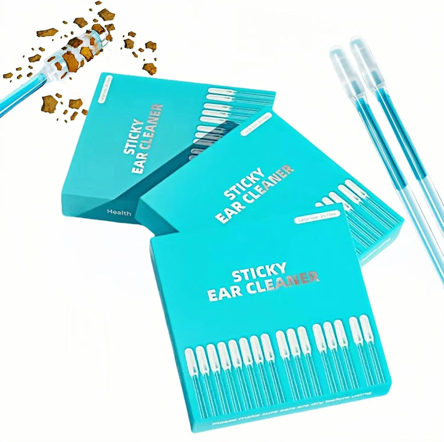 Portable Reusable Sticky Swabs, Washable Flexible Tip Grooming Sticks, Compact Daily Cleaning Tool for Travel & Home