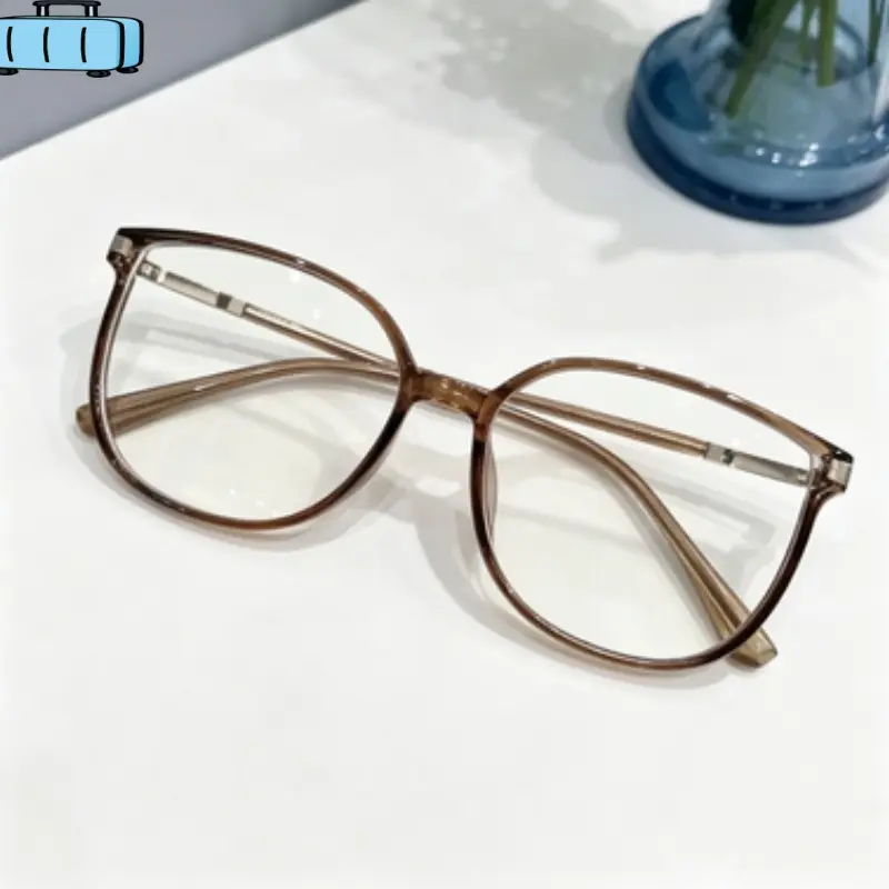 Unisex Vintage Square Reading Glasses, Handmade Acetate Eyeglasses With Transparent Grey And Black Frame And Anti Blue Light Function In Korean Style