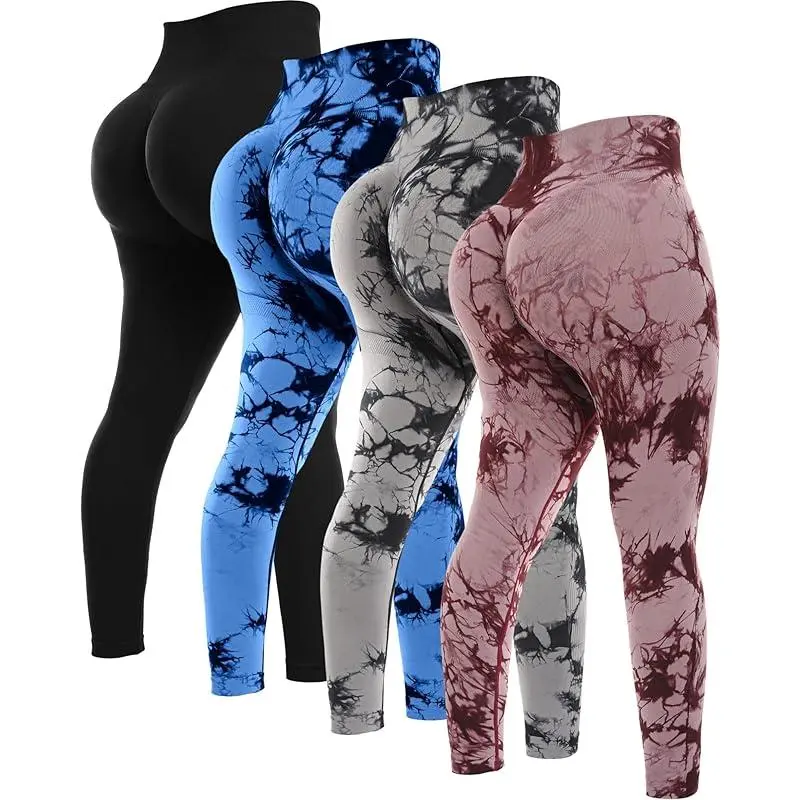 4 Piece Butt Lifting Workout Leggings for Women, Seamless Gym Scrunch Booty Lifting Sets 4 Piece Butt Lifting Workout Leggings for Women, Seamless Gym Scrunch Booty Lifting Sets