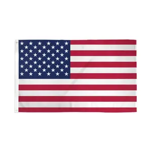 3x5ft Lightweight Polyester USA Flag Banner, Dye-Sublimation Fabric Wall Display, Festive & Party Backdrop Supply