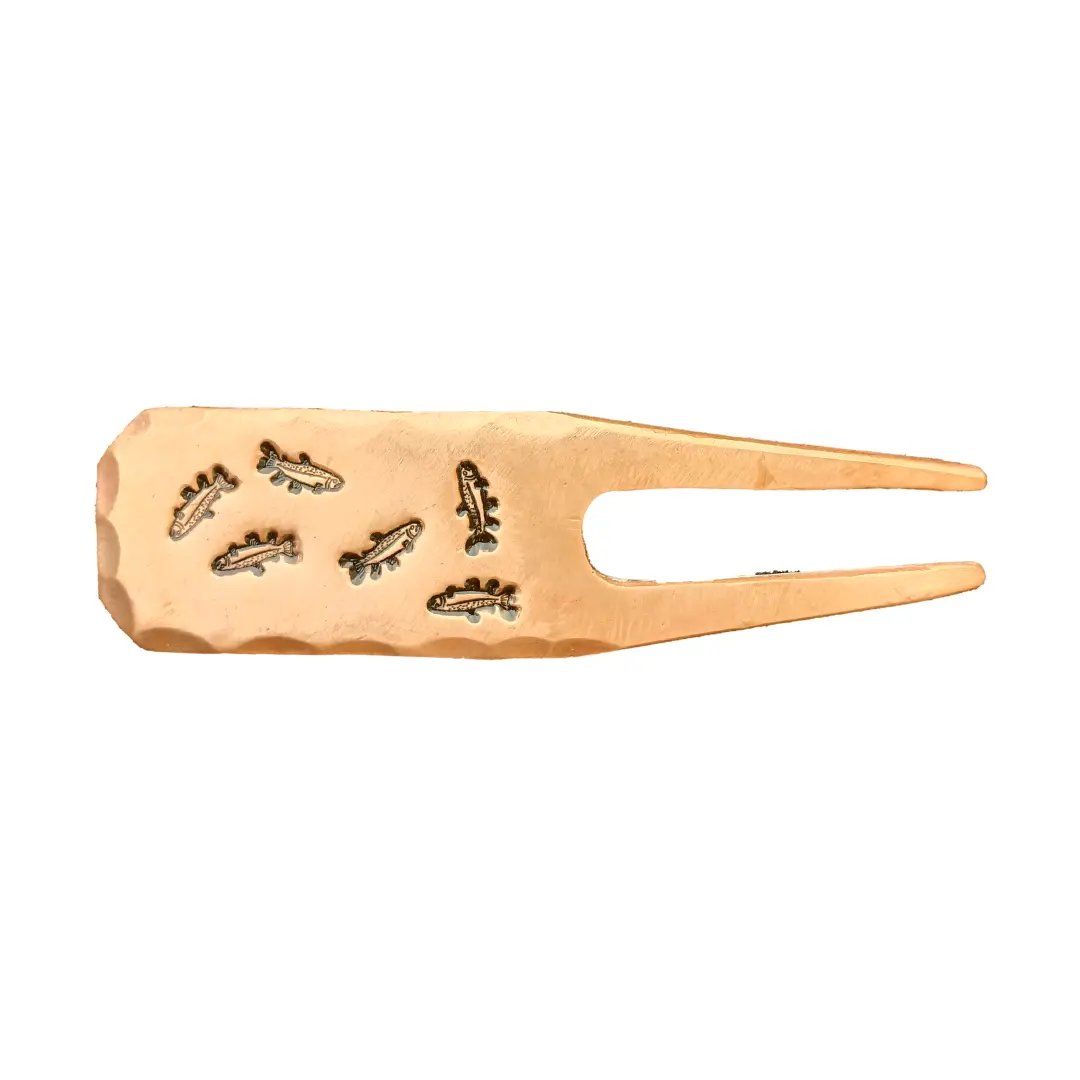 Dancing Trout Hand Stamped Copper Divot Tool