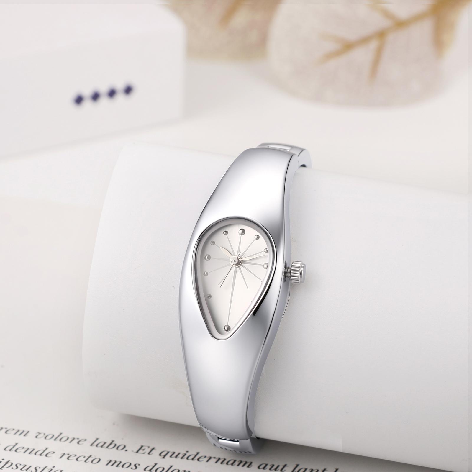 OIDEA Women's Teardrop Oval Bracelet Watch - Dot Dial, Stainless Steel Removable Band, Classical & Dressy Quartz Watch, Casual Business Fashion Gift for Ladies, Analog Quartz Watches, Classical Quartz Watches