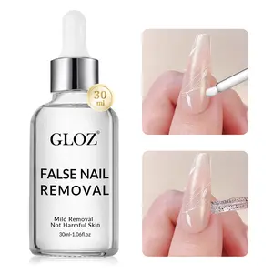 GLOZ 30ML Hema-Free Nail Glue Remover, Nail Art Remover, Fast & Easy Glue Off Debonder for Press On Nails, Nail Tips, Regular Polish, Quick Glues and Semi-Cured Nail Stickers, Ideal Manicure Accessory for Salon & DIY Use, Nail Products