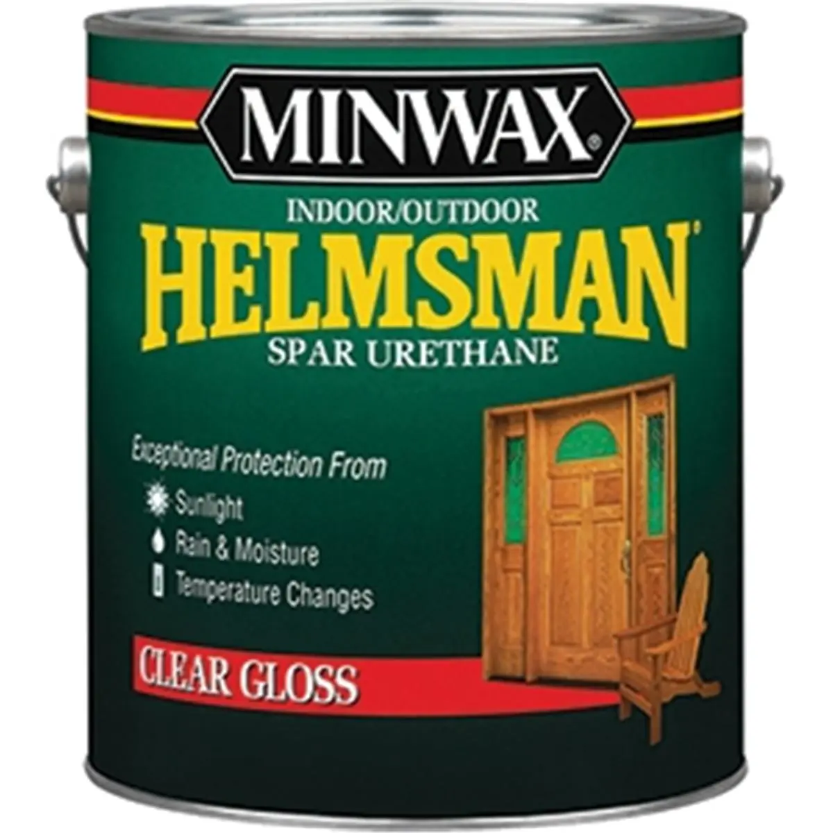 212 MAIN Minwax 13200 1 Gal. Helmsman Gloss Spar Urethane - Indoor/Outdoor Durable Paint Care Finish Coating for Automotive & Motorcycle, Resists Sunlight Exposure, Water, Temperature Changes, Provides Water Protection