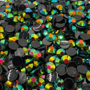 AB Resin Rhinestones in Black - High-quality Material