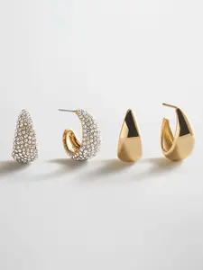 Bay Waterproof Earring Set - Gold/Pavé