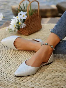 2026 Trendy Women's Pointed Toe Flat Shoes, Soft Artificial Leather, All-Day Comfort, Ideal for Office, Casual, Commute, Summer Shoes