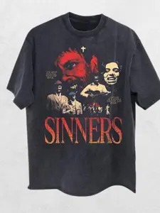 Sinners Movie T-shirt, Retro Vintage Graphic Tee, Movie Tee, Unisex Shirt