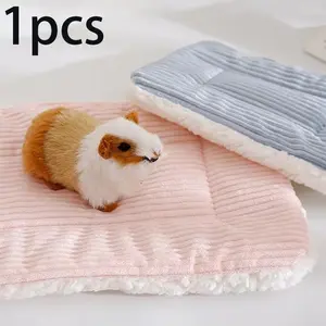 Plush Pet Bed Mat 8.2"x12", Soft Thick Warm Breathable Pad for Guinea Pigs Hamsters Hedgehogs Squirrels Rabbits, Cage Mat, Guinea Pig Cage Accessories, Bunny Supplies